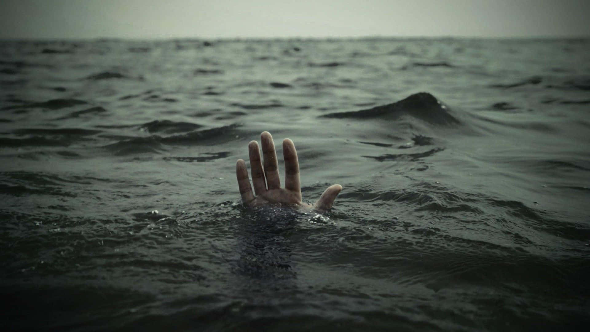 Solitary Hand Drowning Background