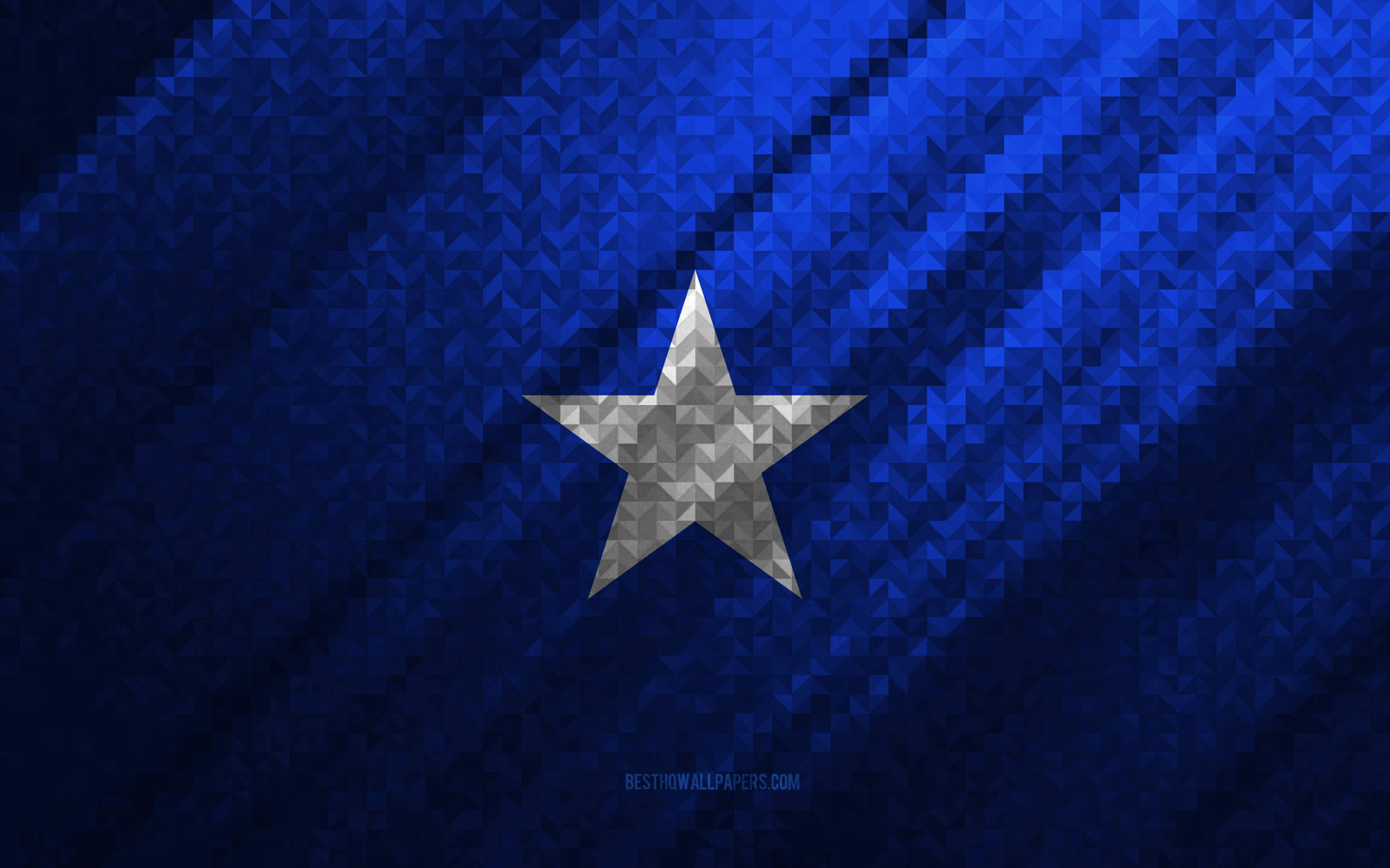 Somalia Flag Geometric Mosaic Background