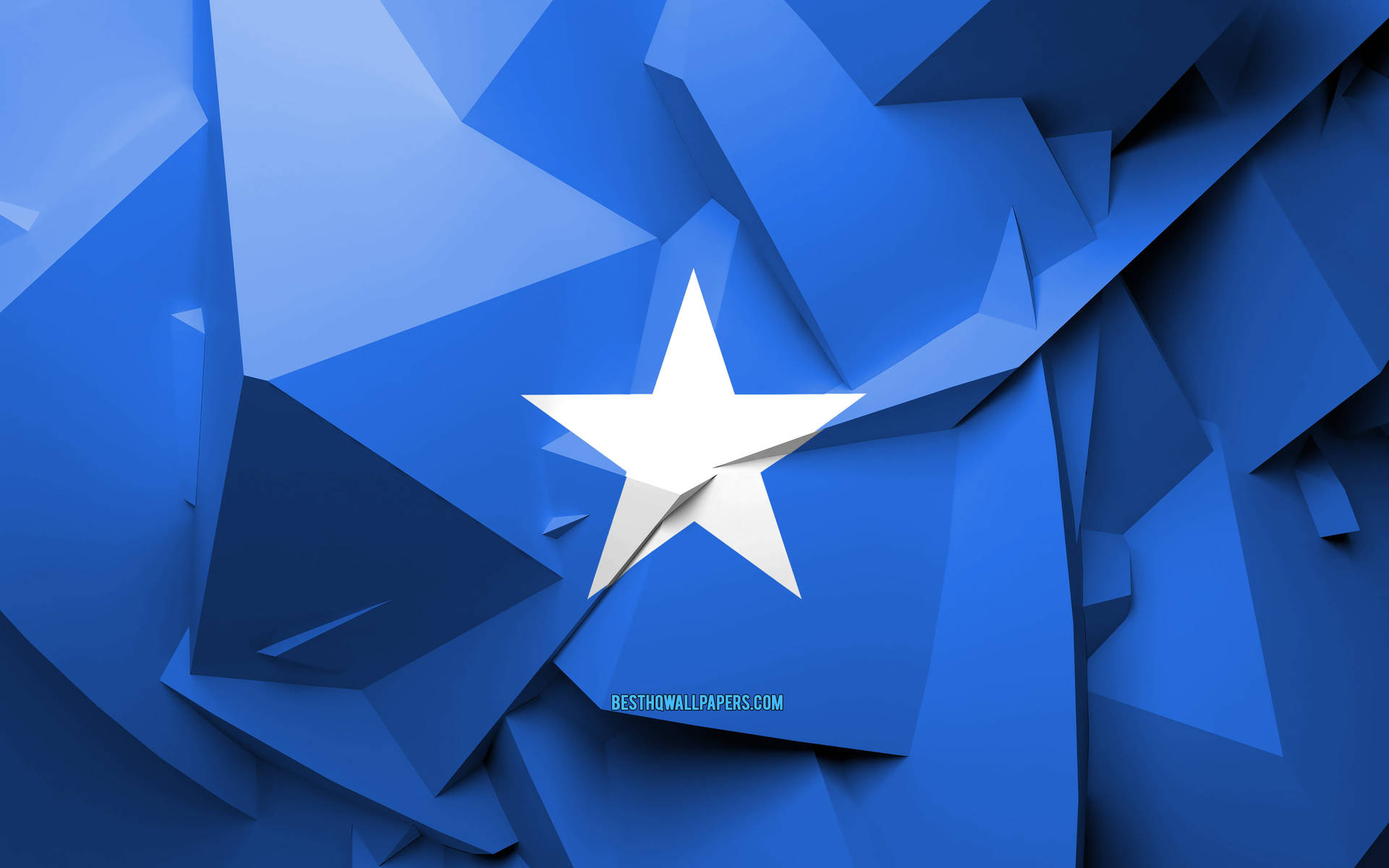 Somalia Flag Jagged Geometric Background