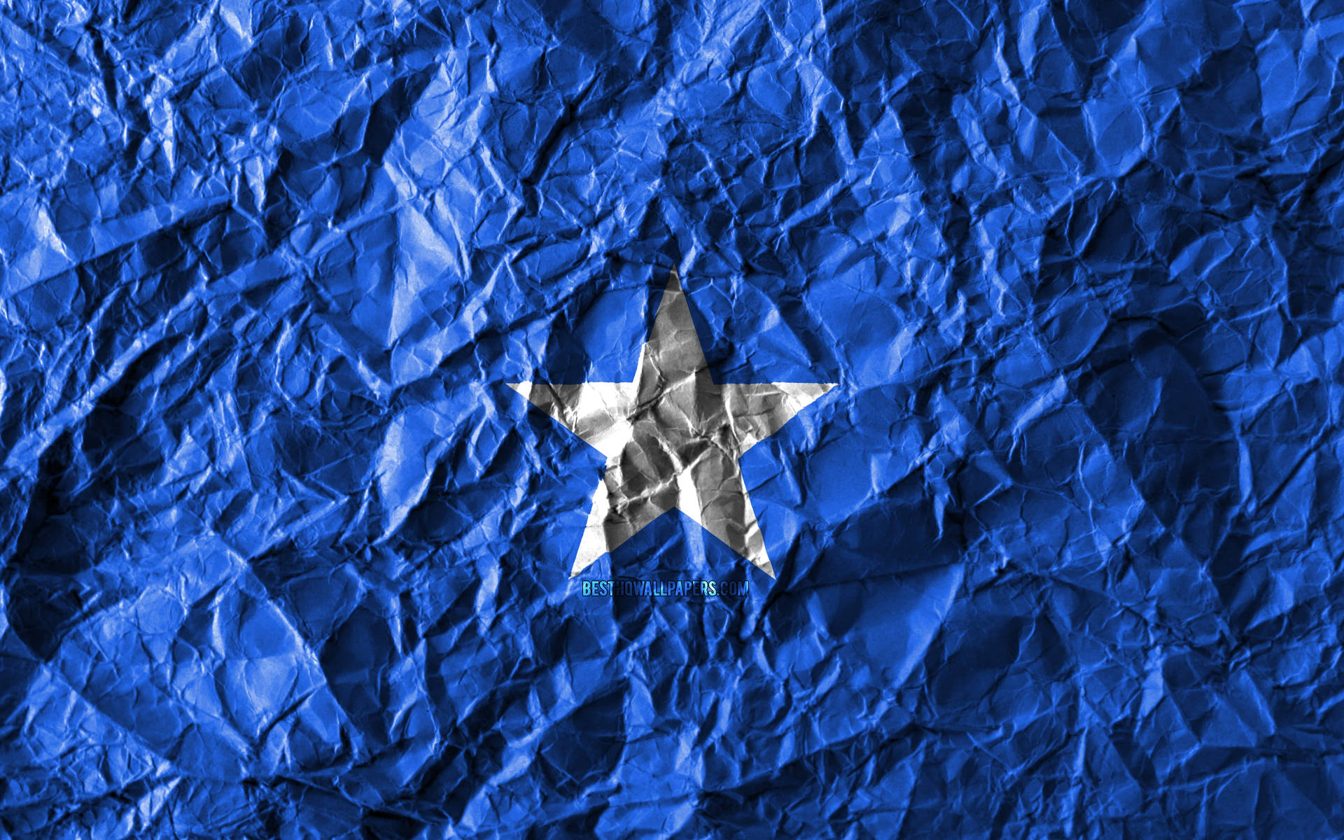 Somalia Flag Wrinkled Paper Background