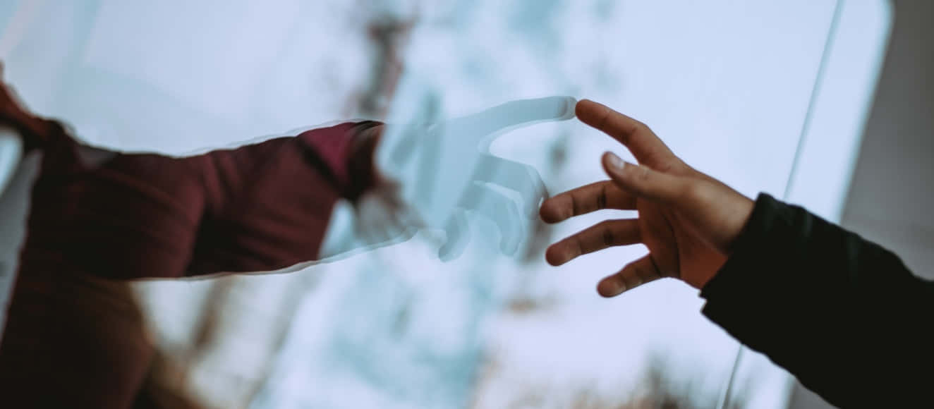 Somatic Hand Touching Background