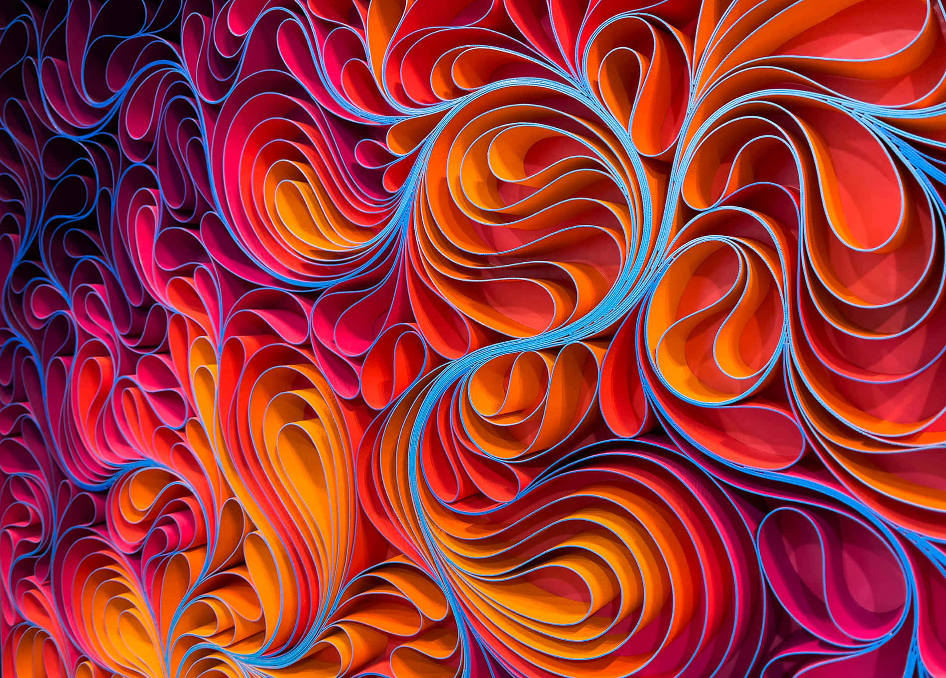 Somatic Orange Folds Background