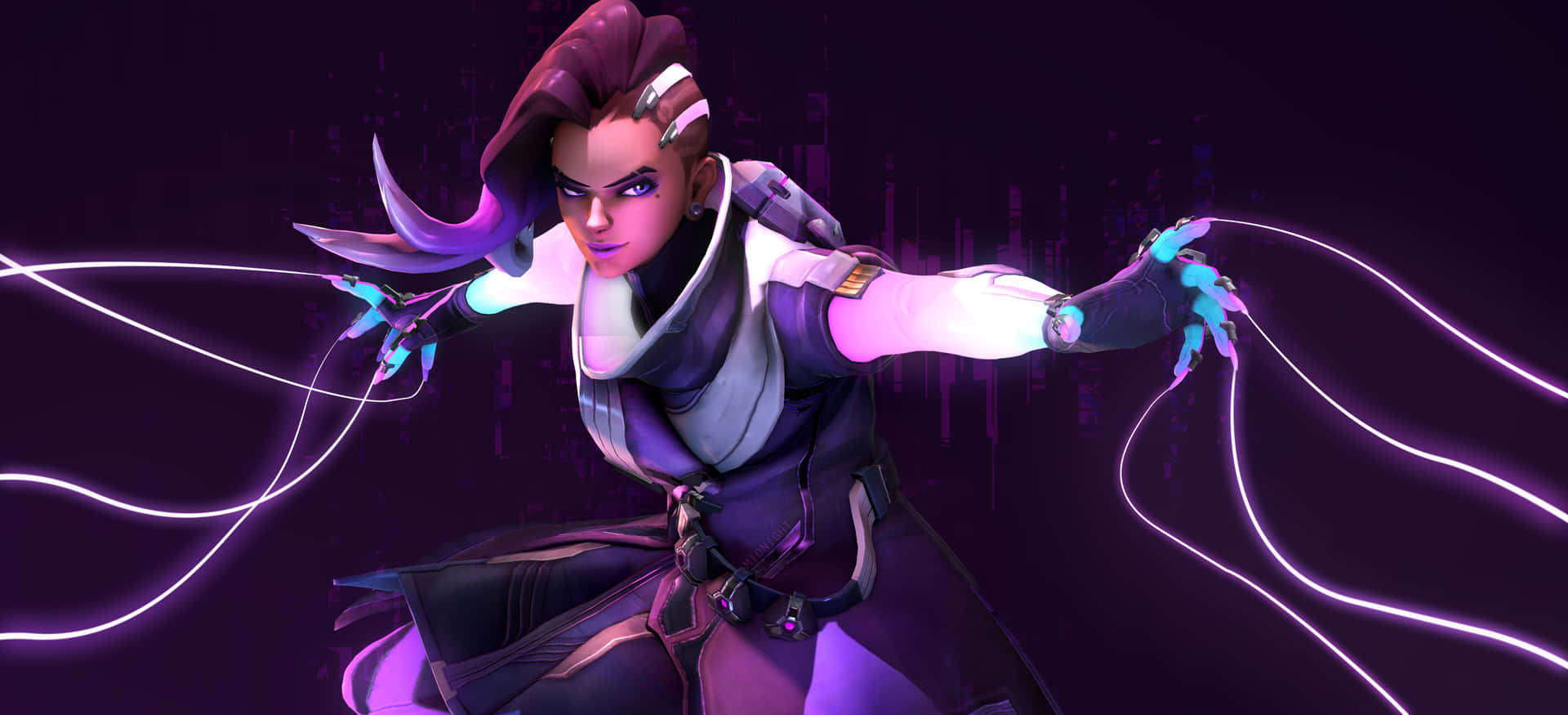 Sombra From Overwatch: Ready For Action Background