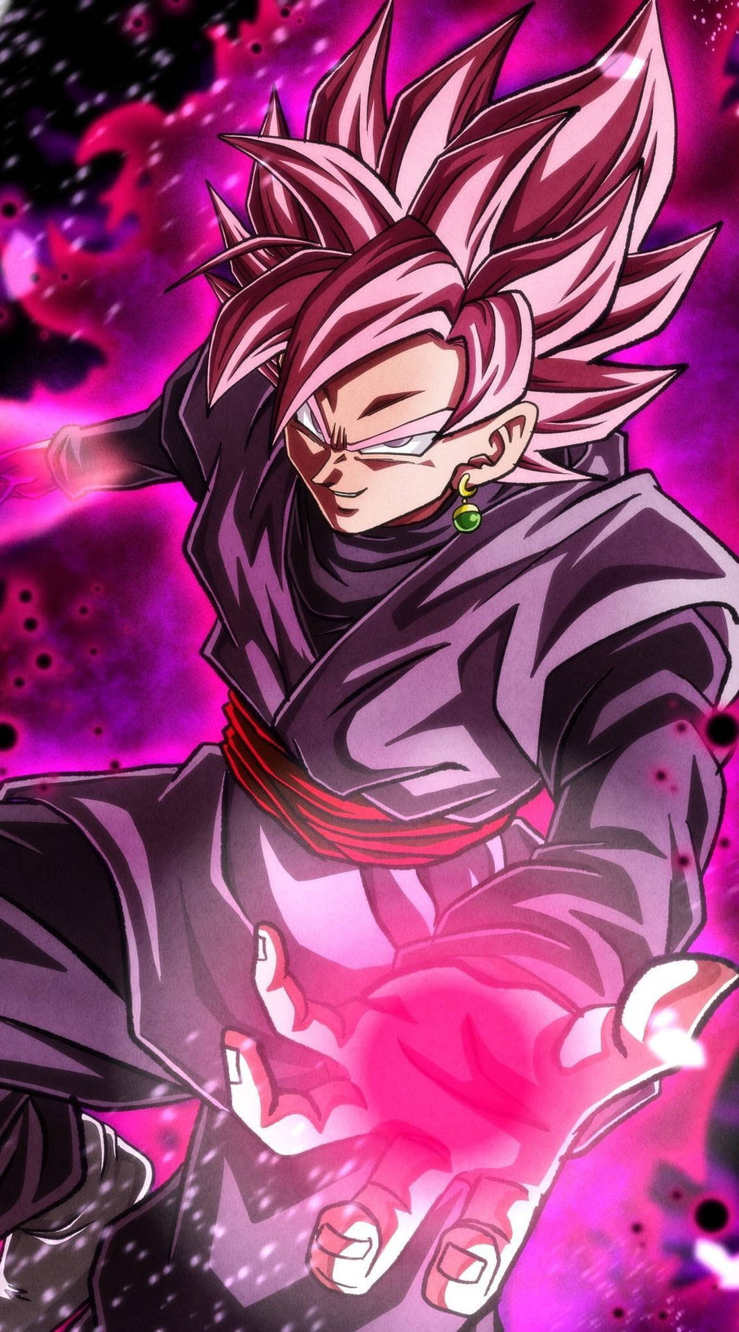 Son Goku As Black Goku Rose 4k Background