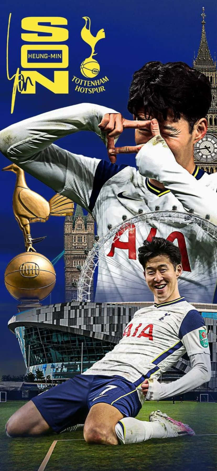 Son Heung Min Tottenham Hotspur Collage