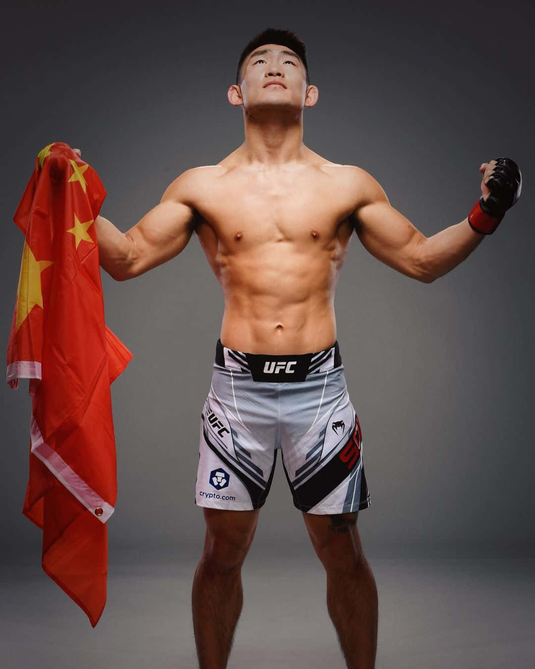 Song Yadong With Chinese Flag Background