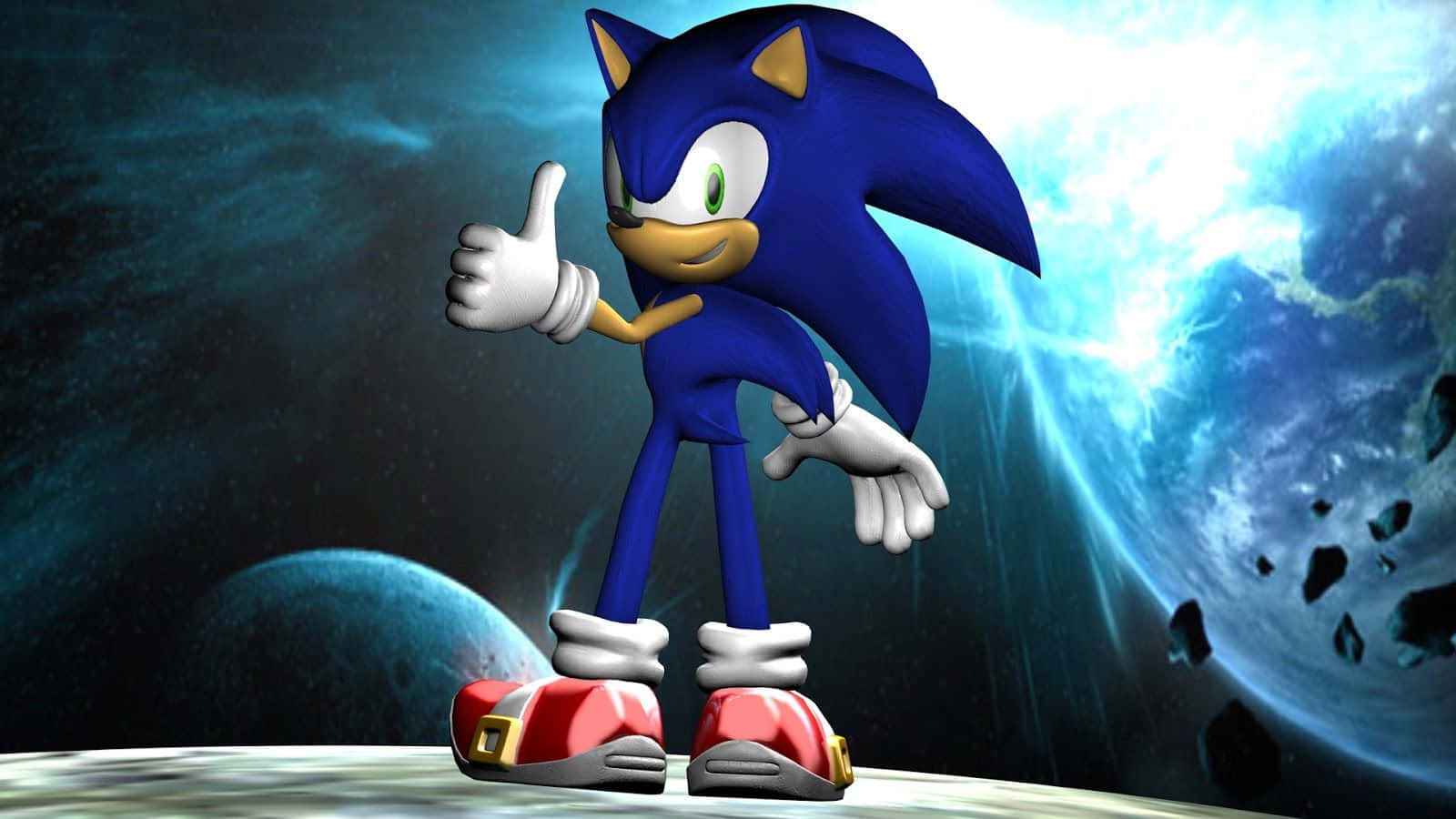 Sonic 2 Hd Cute Thumbs Up Background