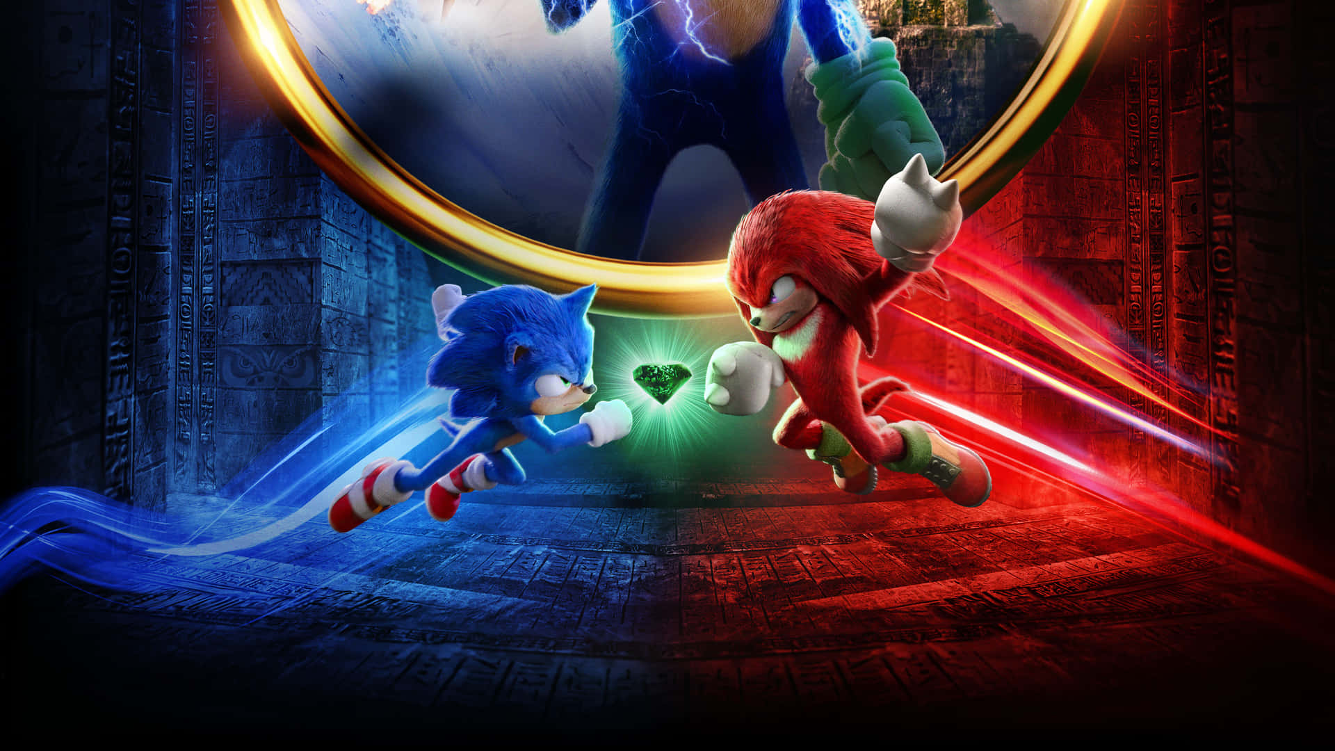 Sonic And Knuckles With Master Emerald