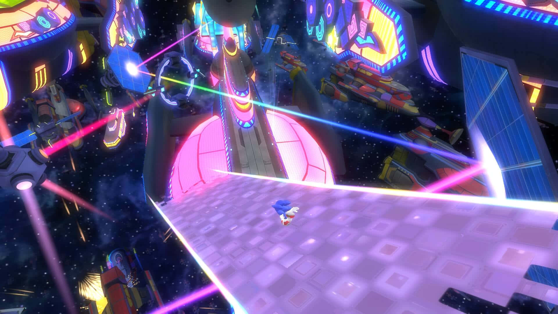 Sonic Bravely Blazes Through Sonic Colours Background