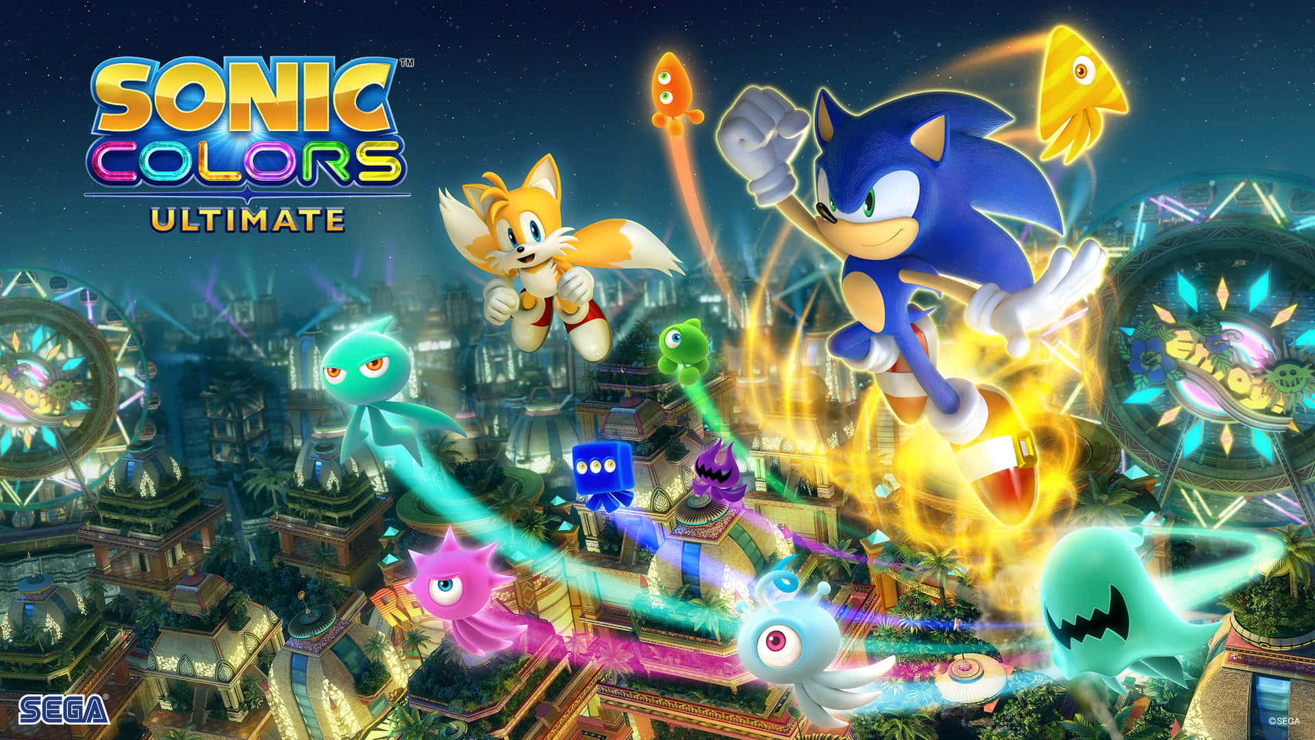 Sonic Colors – Experience An Exciting Adventure On A Colorful Race To Save Stars And Planets! Background