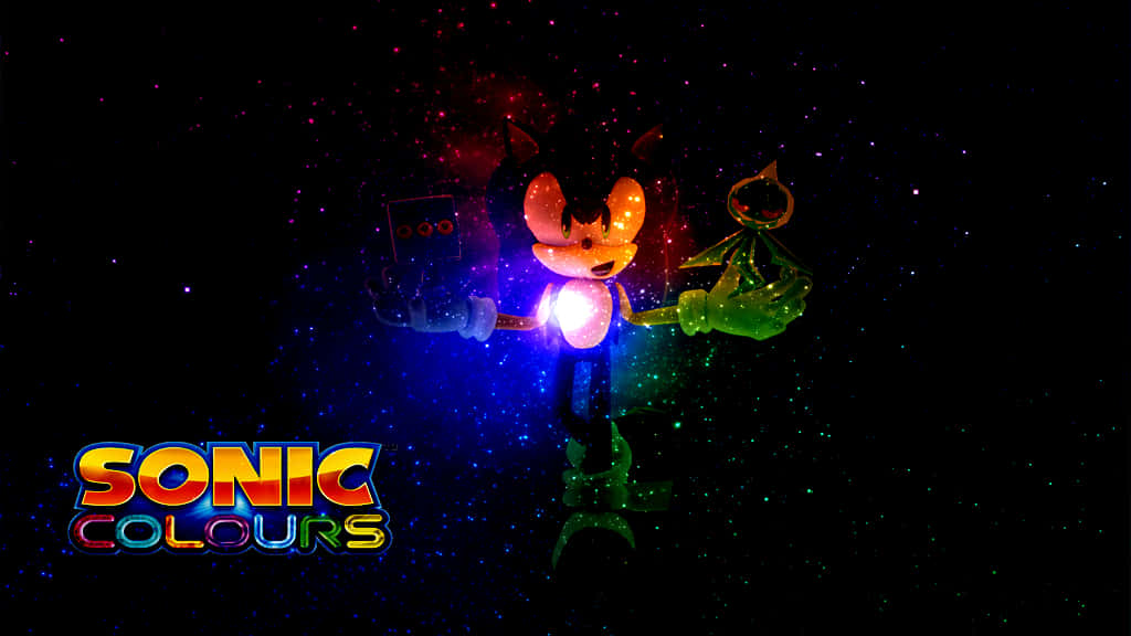 Sonic Colors Glowing In The Dark Background