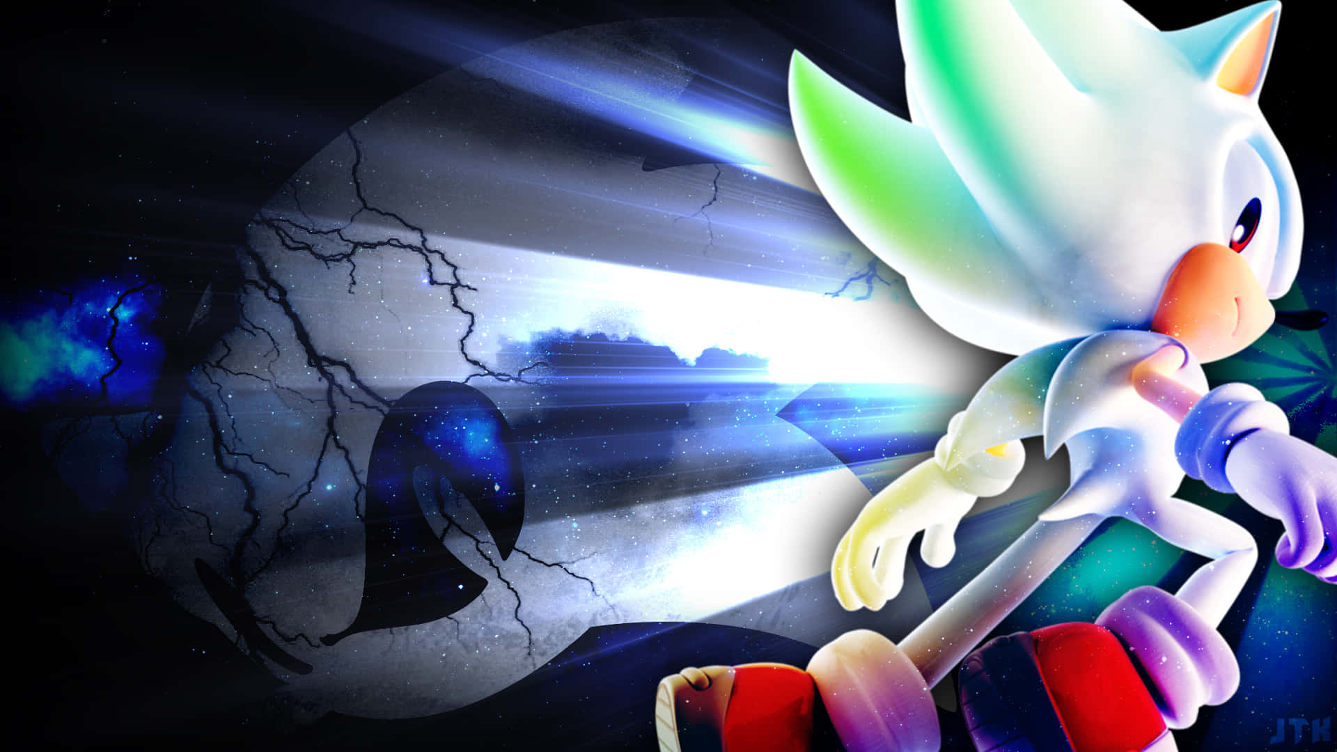 Sonic Colors With A White Hedgehog Background