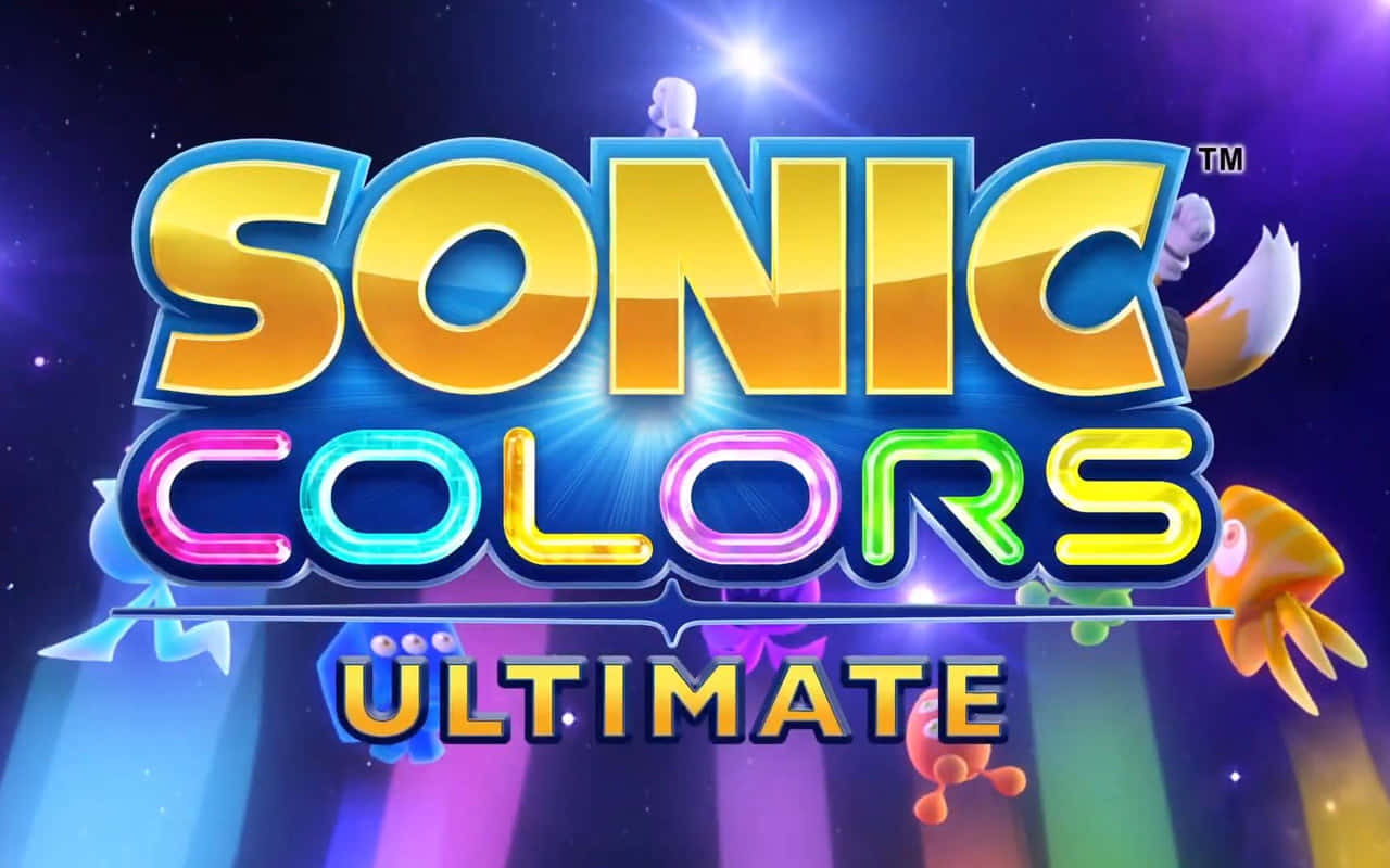 Sonic Colors With Colorful Rays Background