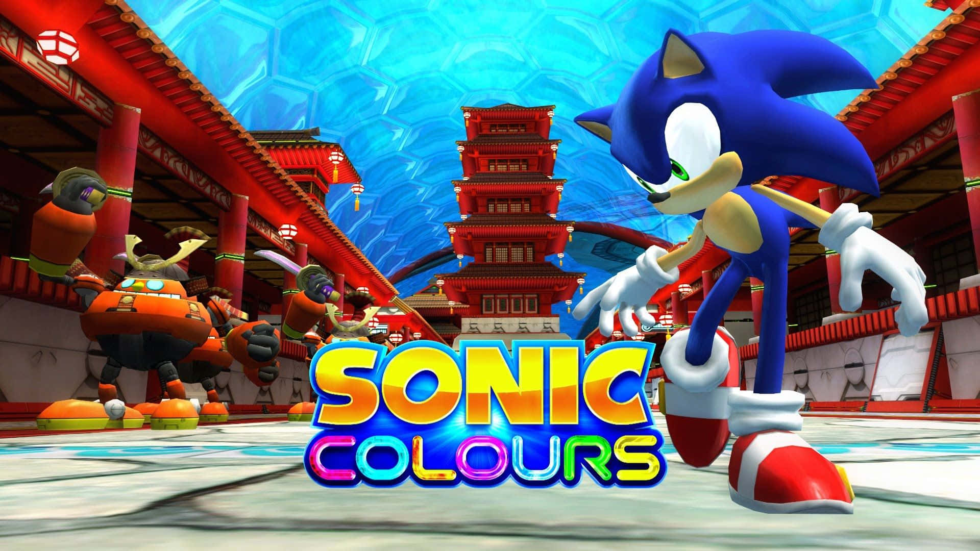 Sonic Colors With Japanese Structures Background