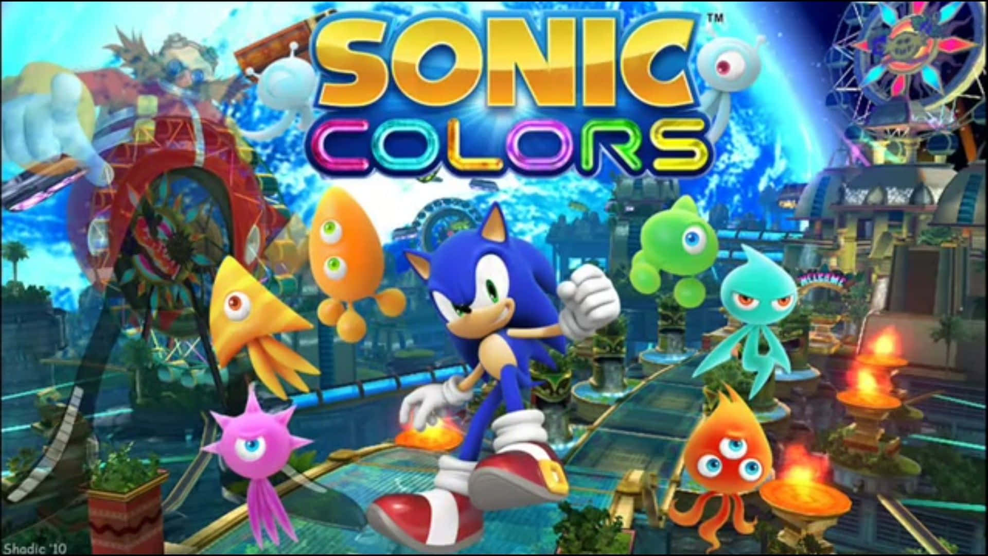 Sonic Colors With Sonic And Aliens Background