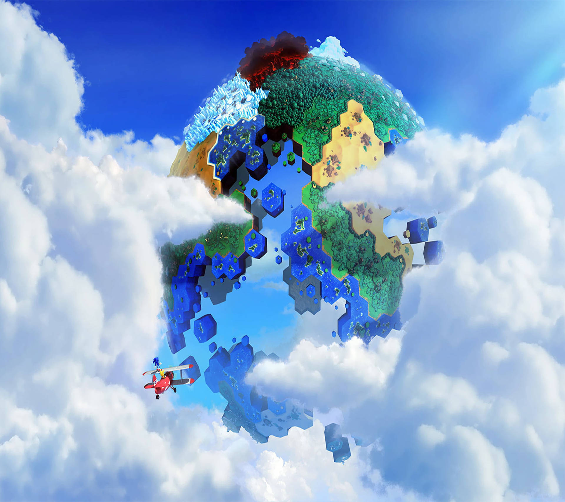 Sonic Lost World In The Clouds Background