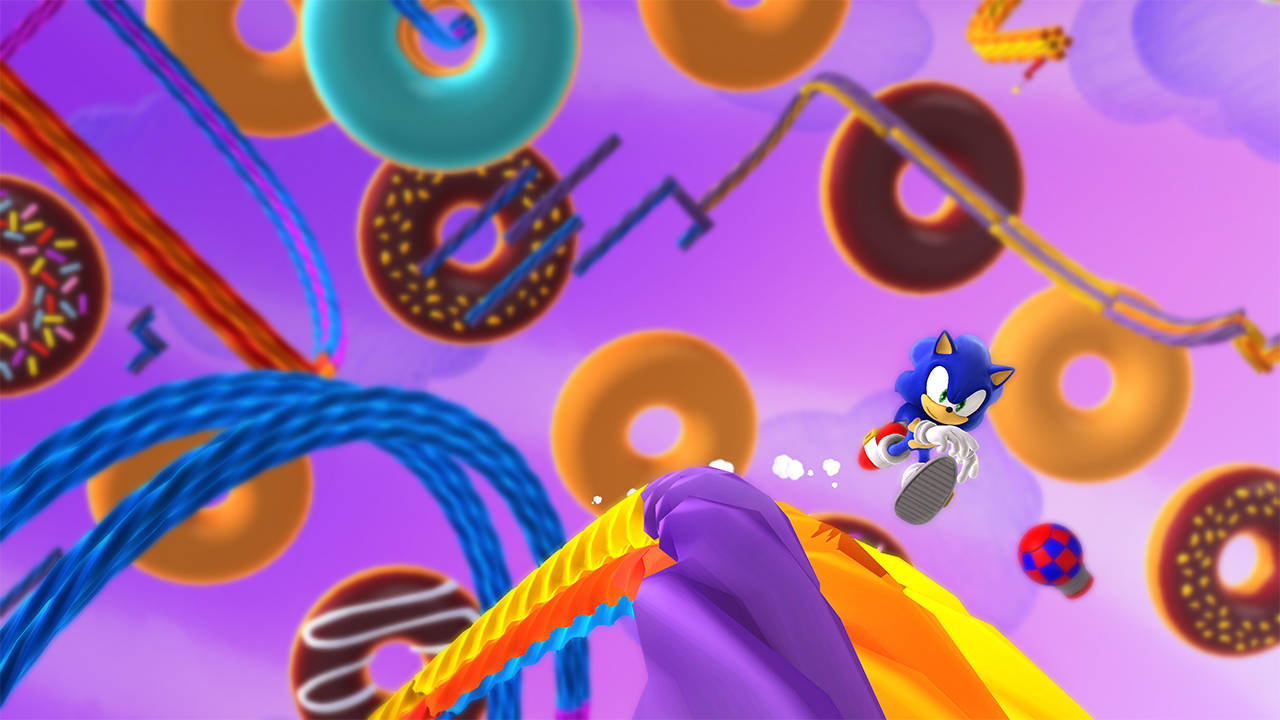Sonic Lost World Purple Doughnuts Background