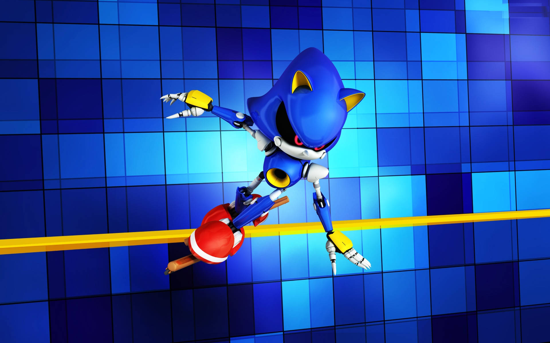 Sonic_ Running_ On_ Golden_ Ring Background