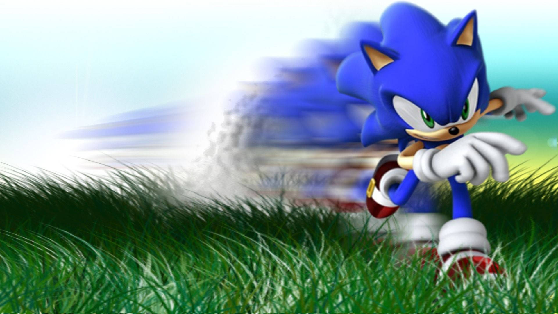 Sonic The Hedgehog Is Ready For Action Background