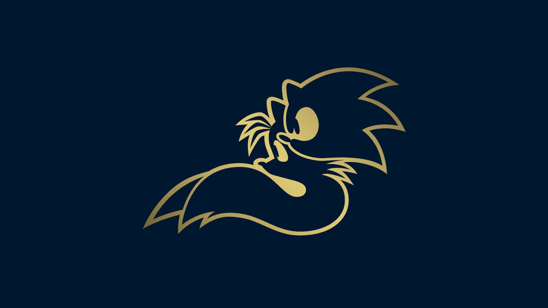 Sonic The Hedgehog Logo On A Dark Background Background