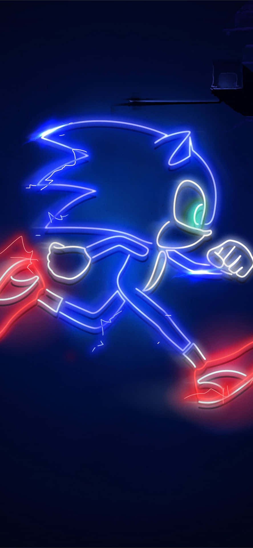 Sonic The Hedgehog Neon Drawing