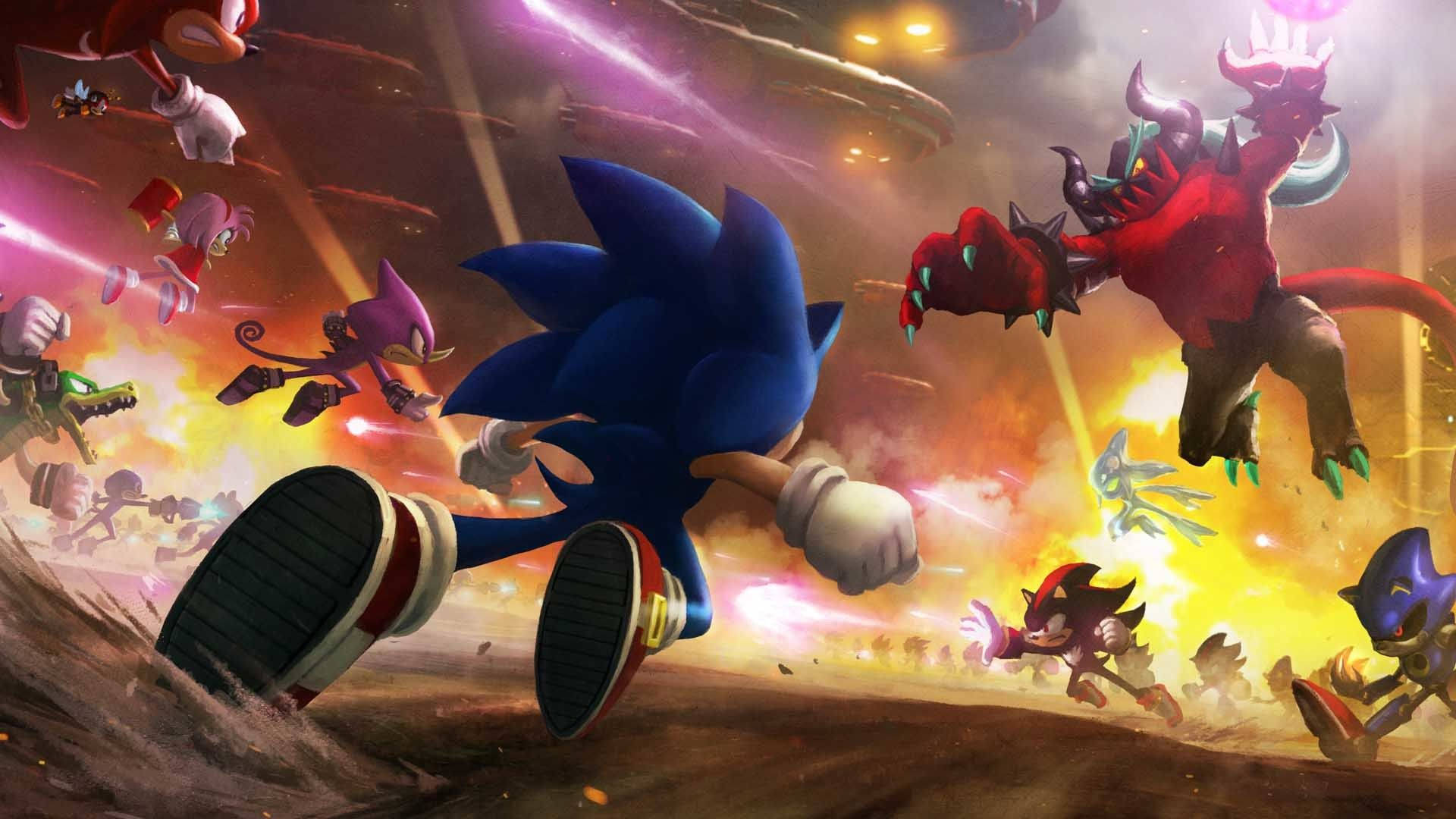 Sonic The Hedgehog Versus Shadow The Hedgehog Pfp Background