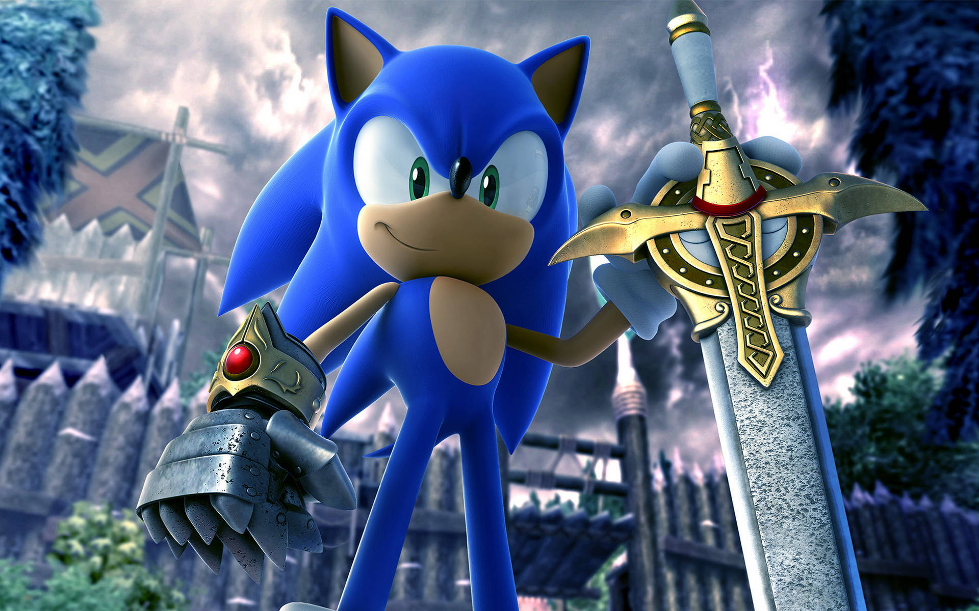 Sonic_with_ Excalibur_ Sword Background