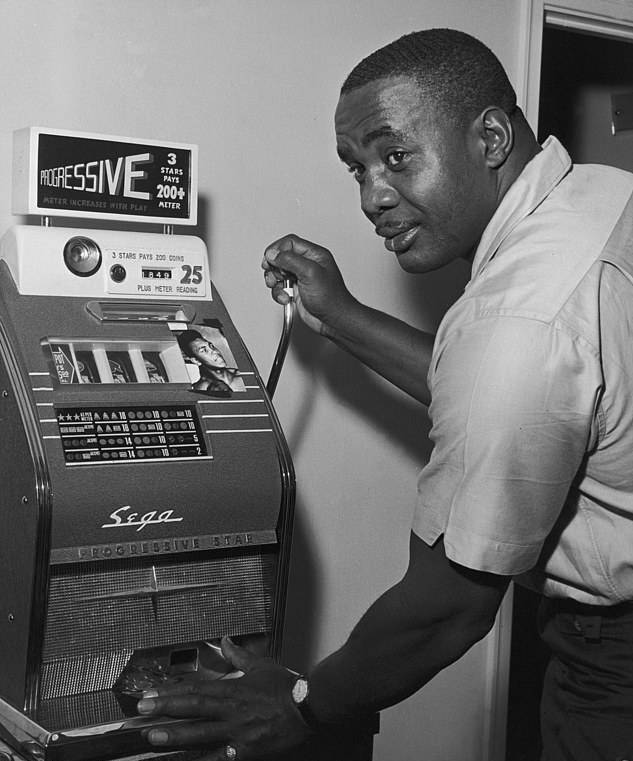 Sonny Liston With Slot Machine Background