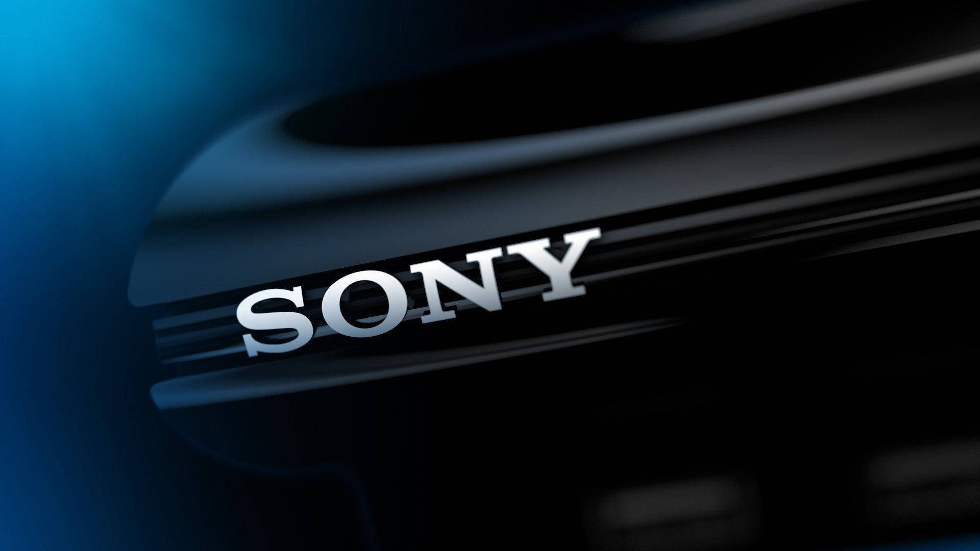 Sony Black And Blue Background