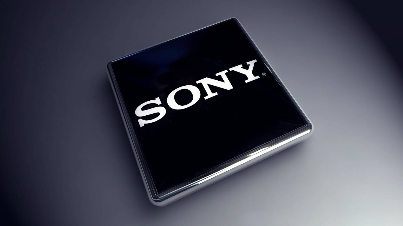 Sony Logo Black Box Background