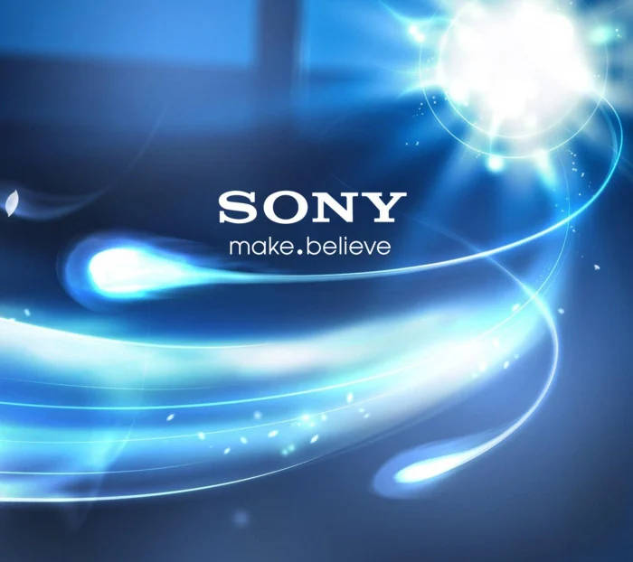 Sony Logo Blue Graphic Background