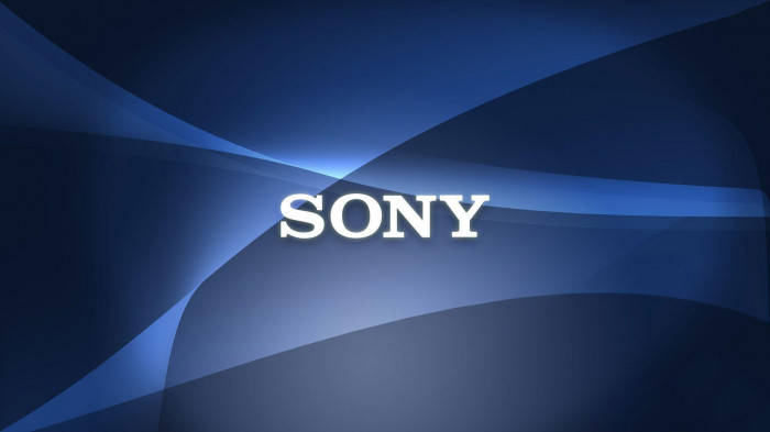 Sony Logo Dark Blue Abstract Background Background