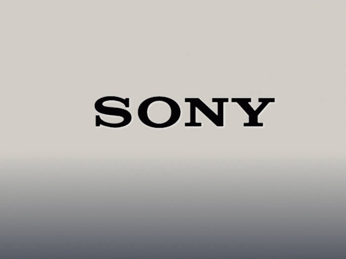 Sony Logo Gray And White Background Background