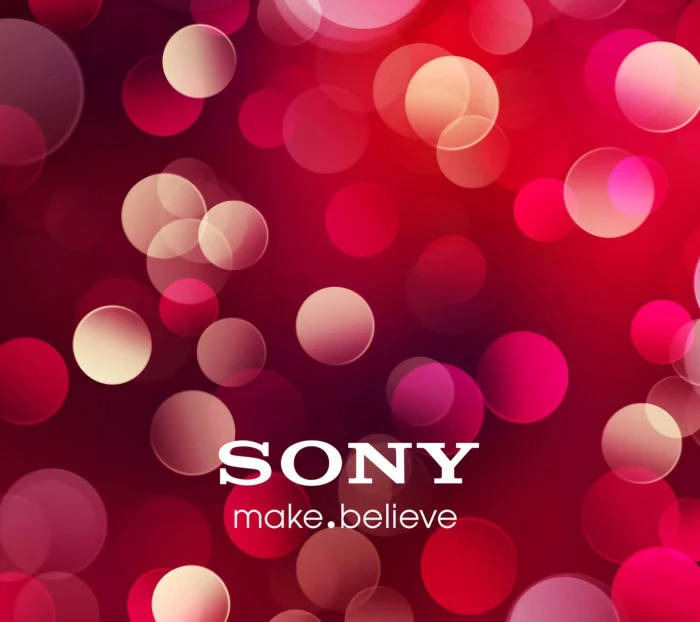 Sony Logo Red Orbs Background