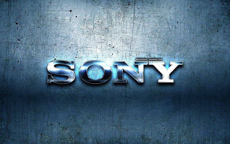 Sony Logo Rugged Metal Texture Background