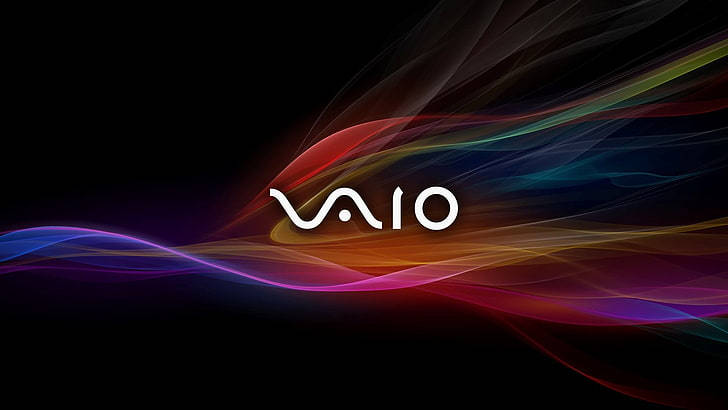 Sony Logo Vaio Light Waves Background