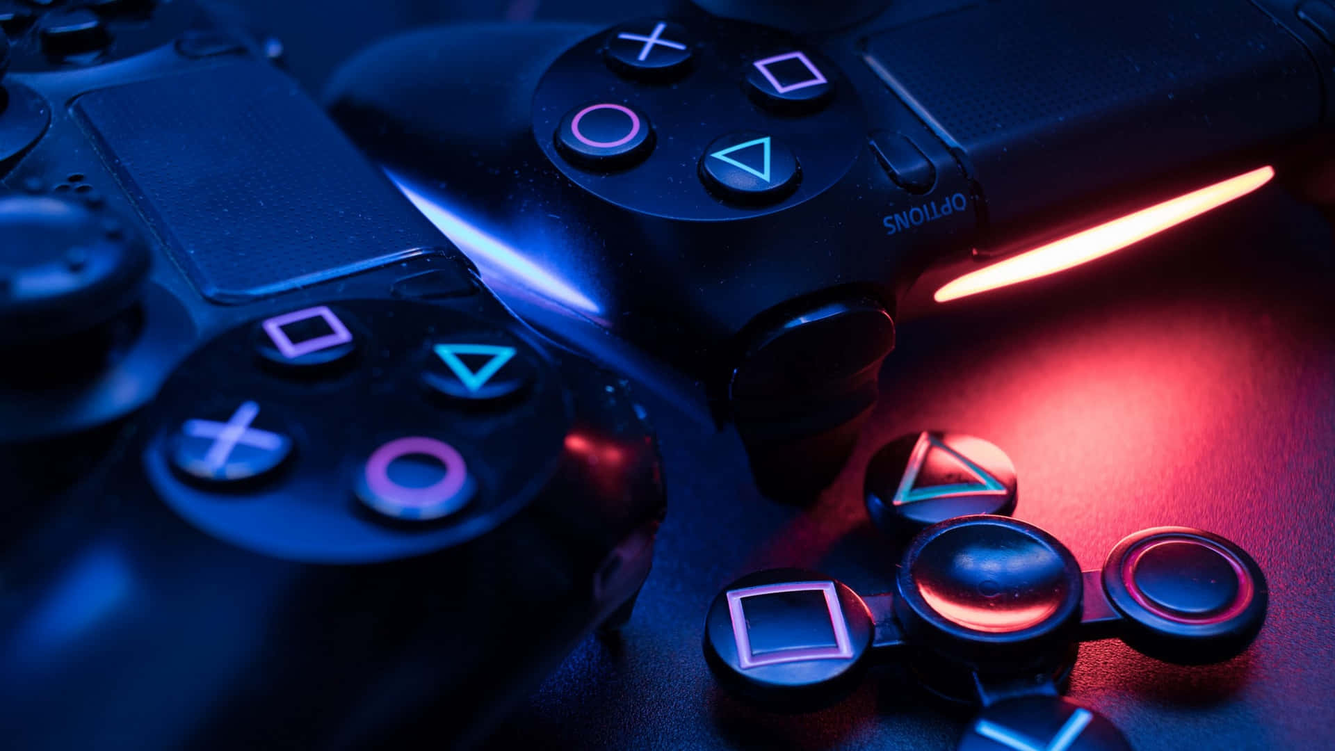 Sony Playstation 4 Remote Control Light Background