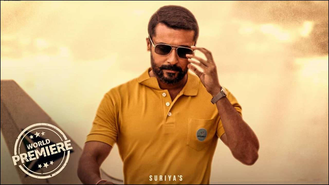 Soorarai Pottru Suriya In Yellow Shirt With Plane
