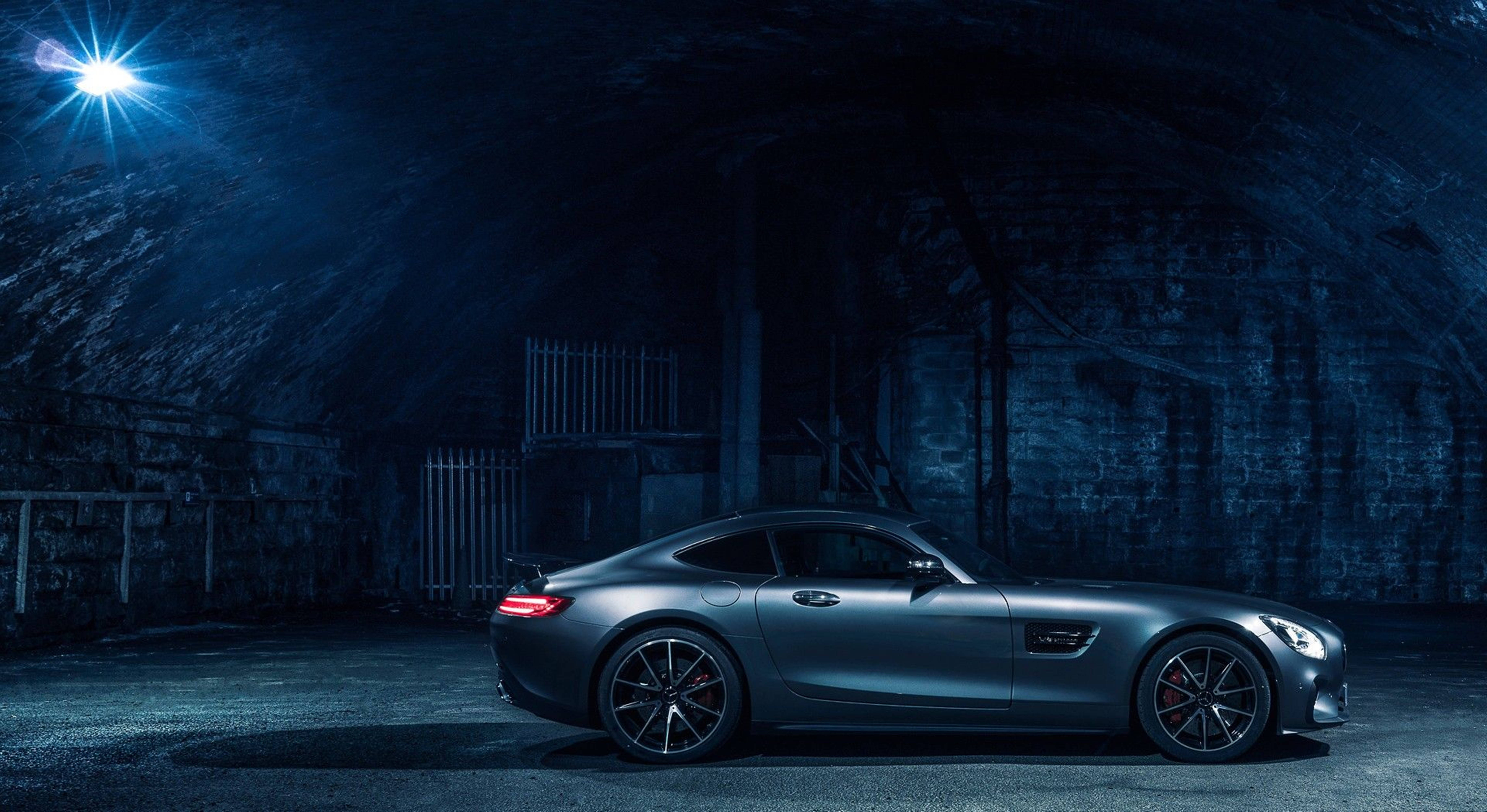 Sophisticated Mercedes Amg In 4k Resolution Displayed In An Abandoned Warehouse Setting