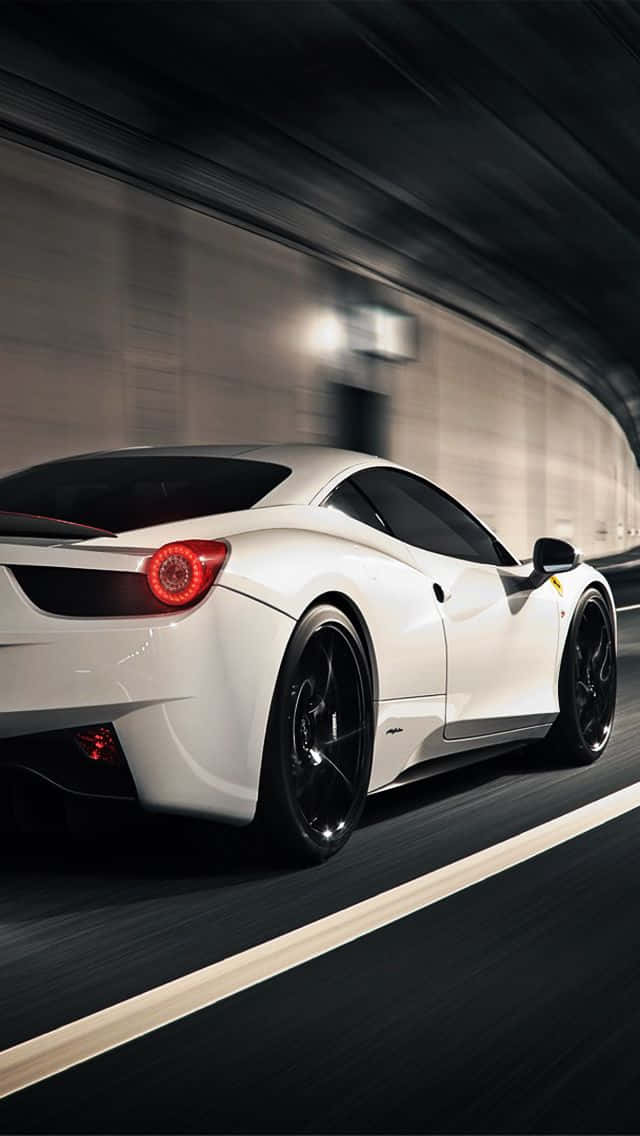 Sophisticated White Ferrari Iphone Background