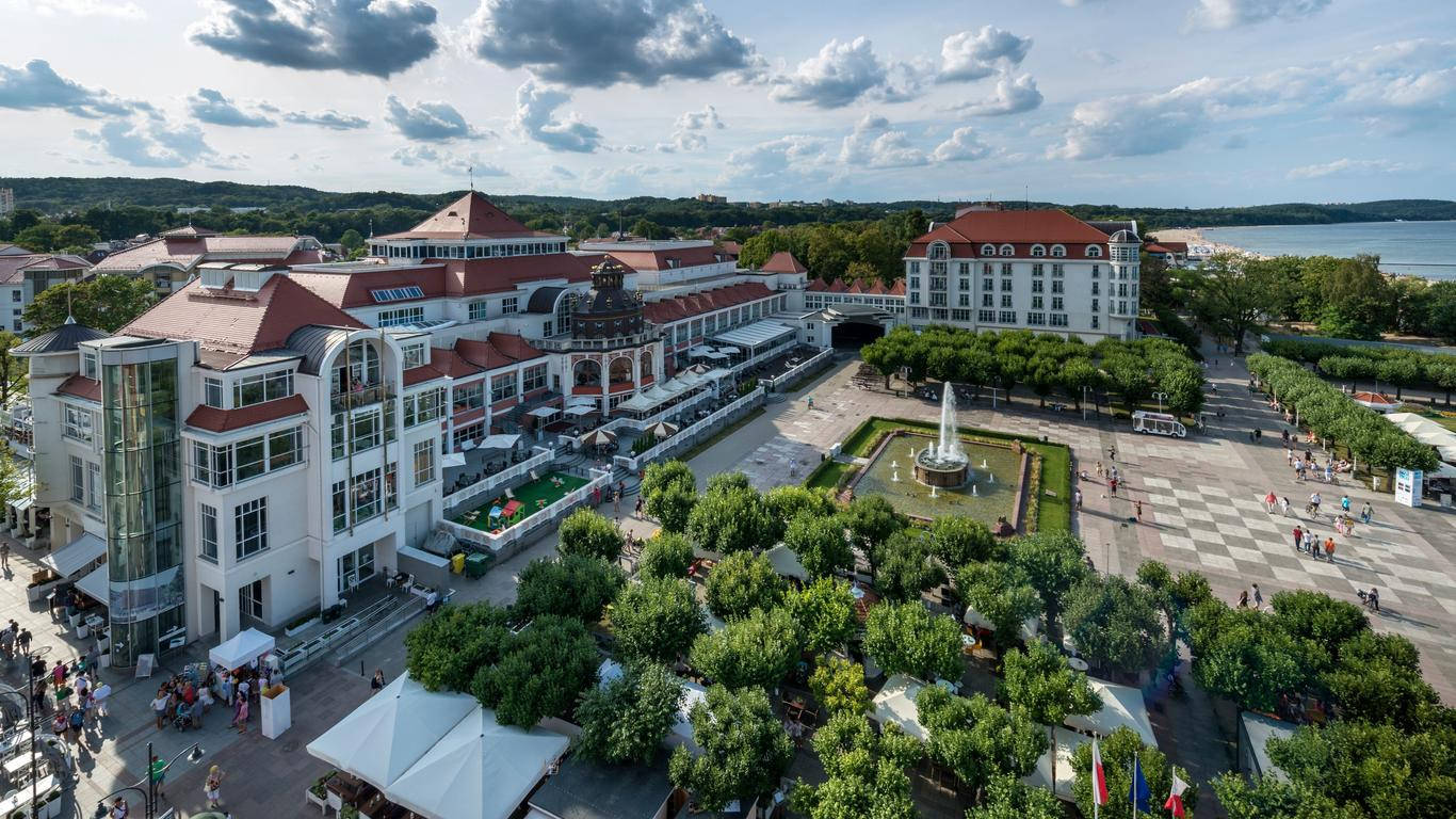 Sopot Poland Near The Crooked House Background