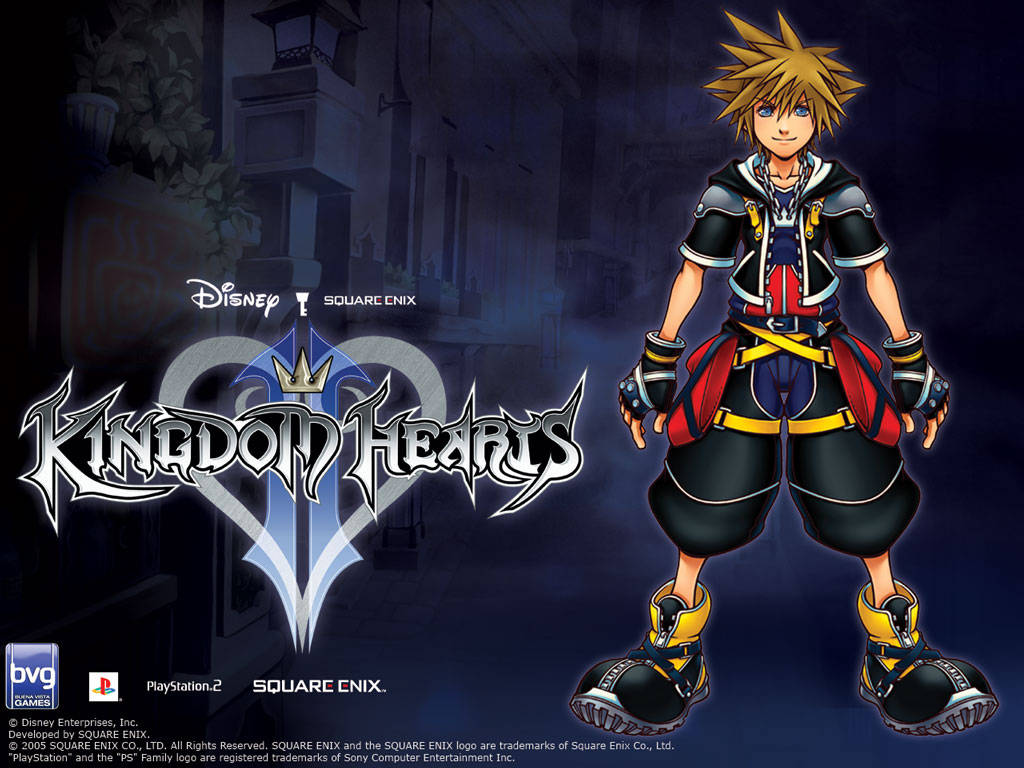 Sora Next To Kingdom Heart Logo Background