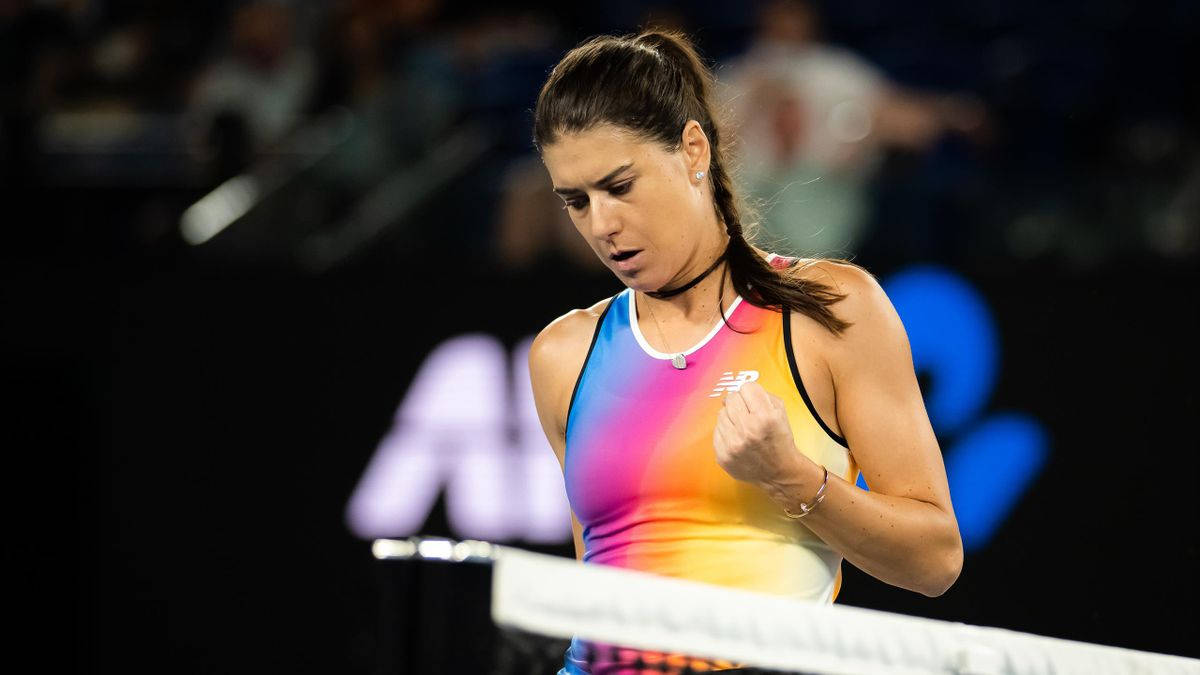 Sorana Cirstea In Rainbow Top