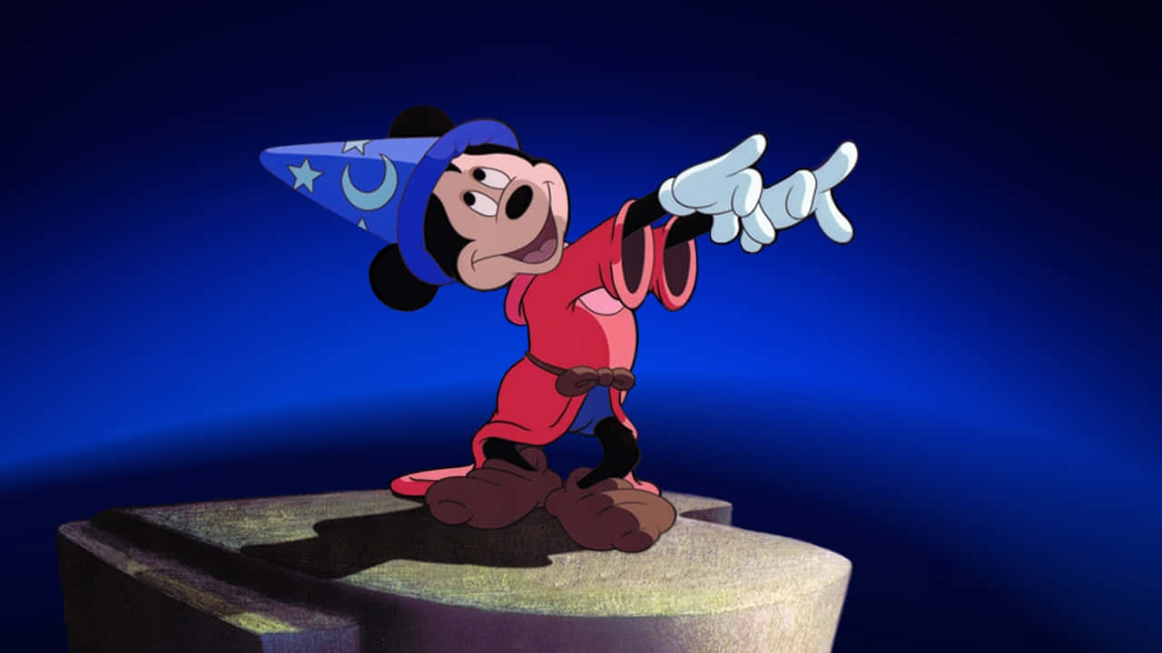 Sorcerer's Apprentice Mickey On Cliff