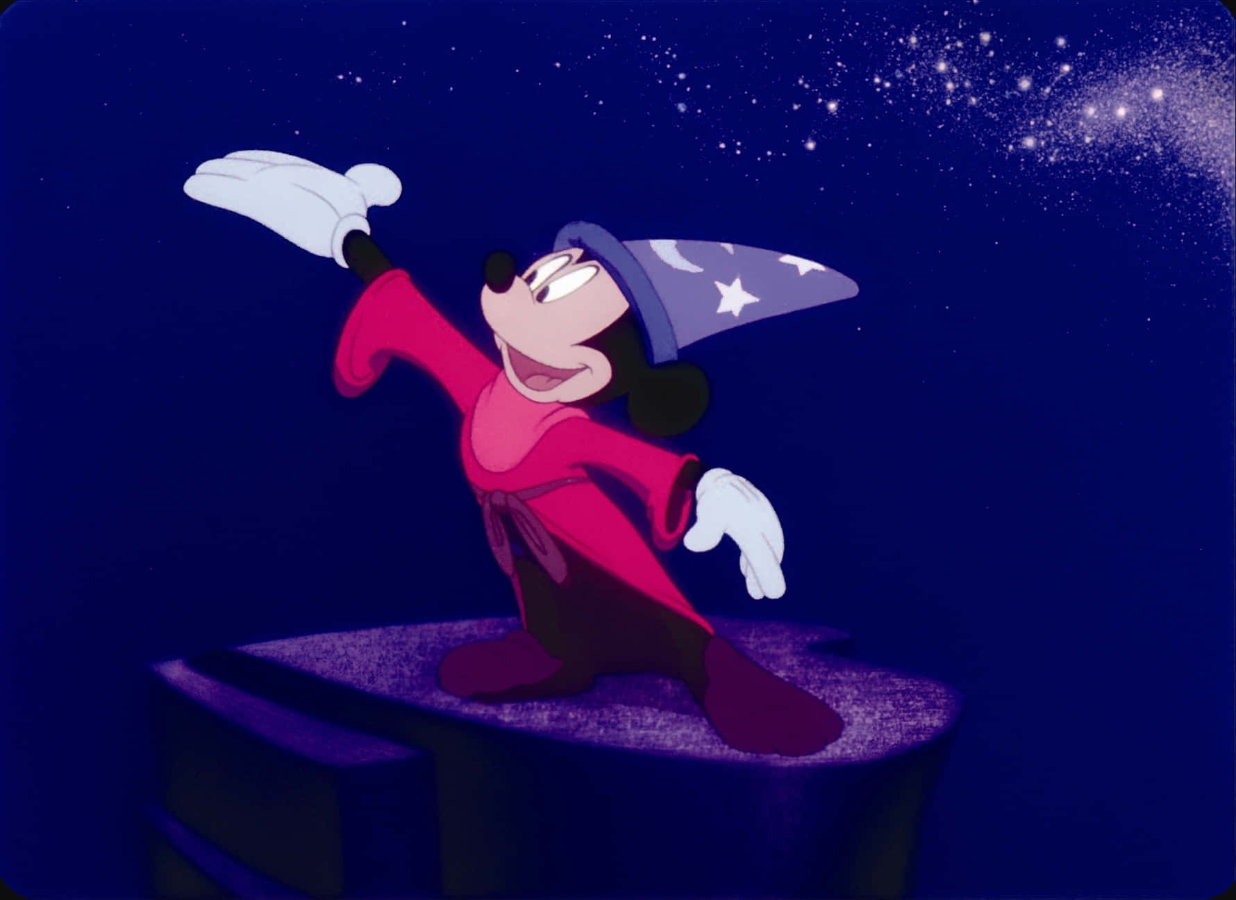 Sorcerers_ Apprentice_ Mickey_ Conducting_ Stars Background