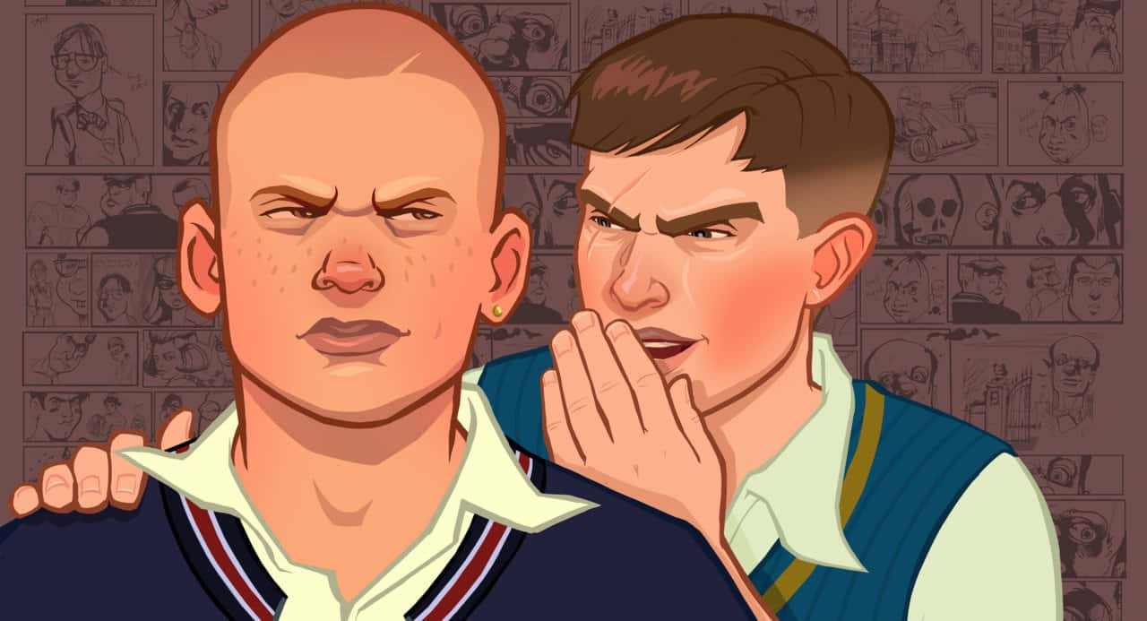 Sordid Gossip Cartoon Art Background