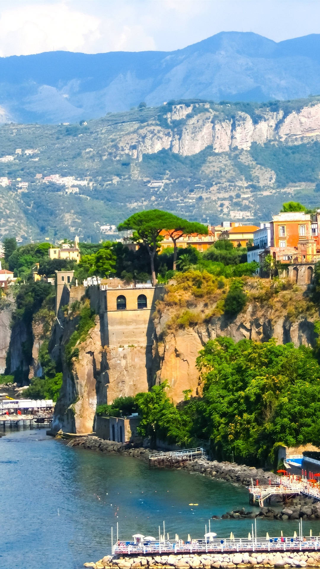 Sorrento Naples Coastal Town Background