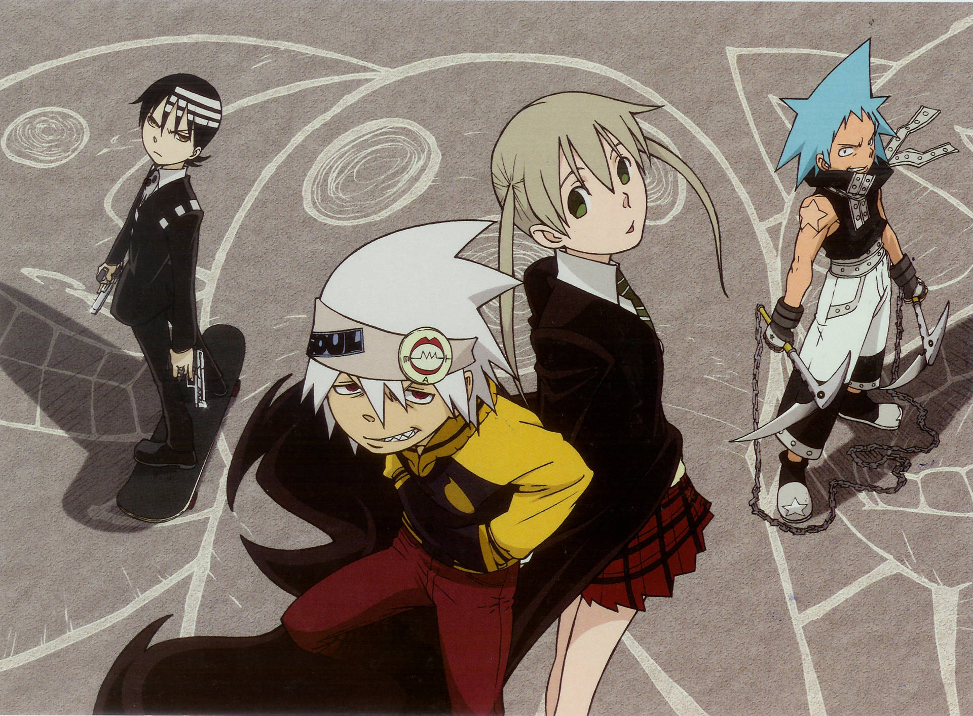 Soul Eater Characters On The Ground Background