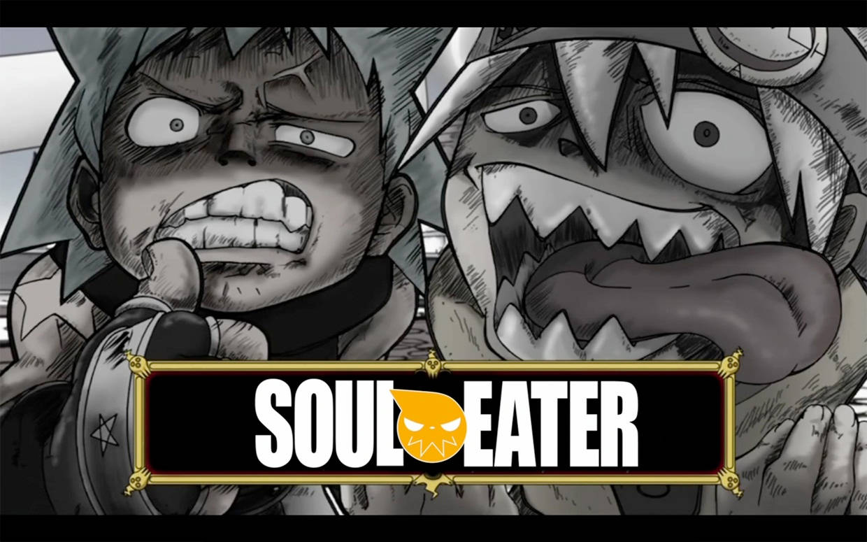 Soul Eater Characters Wacky Faces Background
