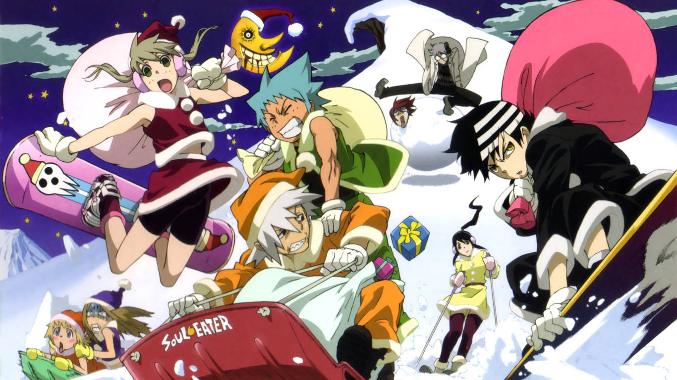 Soul Eater Characters Winter Trip Background